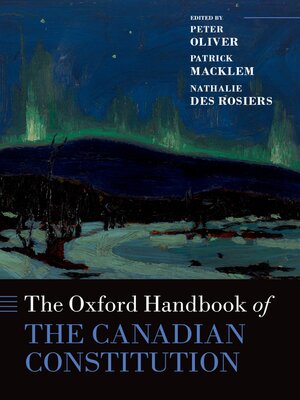 cover image of The Oxford Handbook of the Canadian Constitution